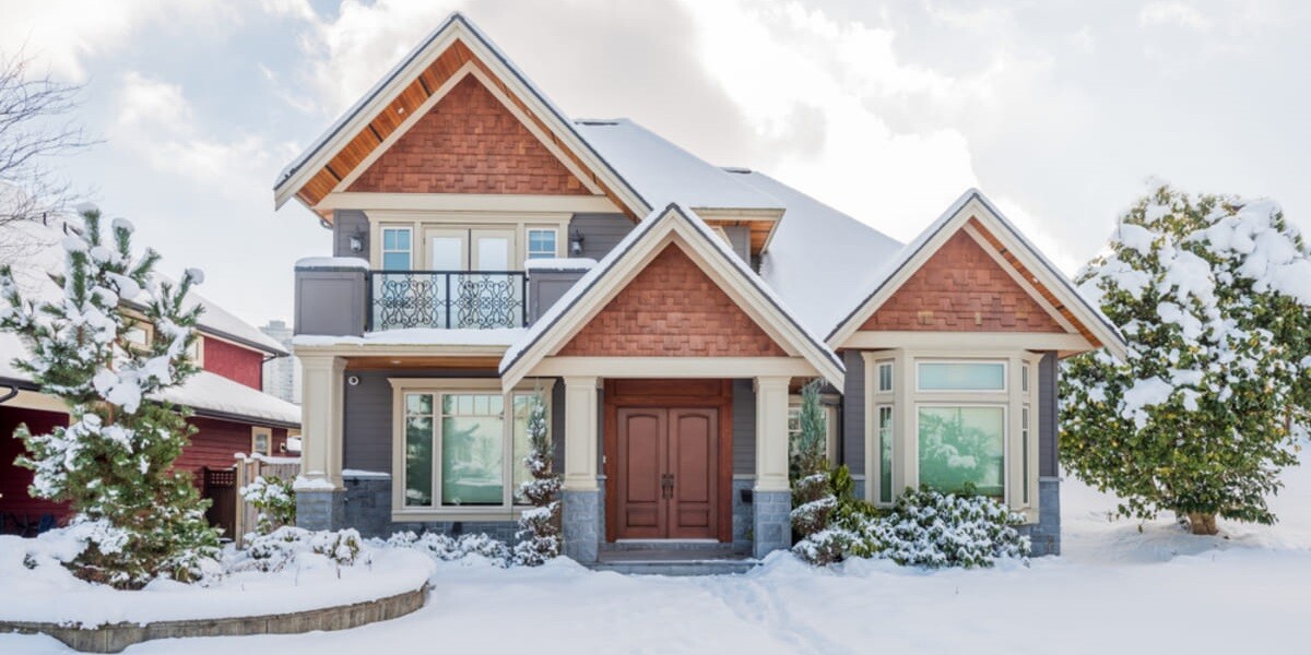 House covered in snow